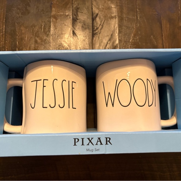 Rae Dunn/Disney White Mug Set - Jessie and Woody - Picture 1 of 2
